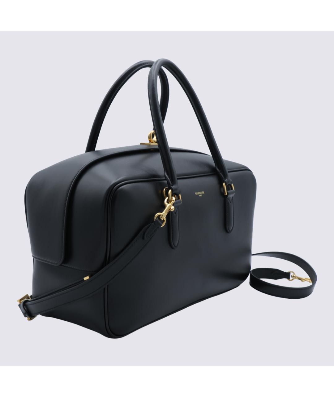 BALENCIAGA Черная кожаная сумка тоут, фото 2