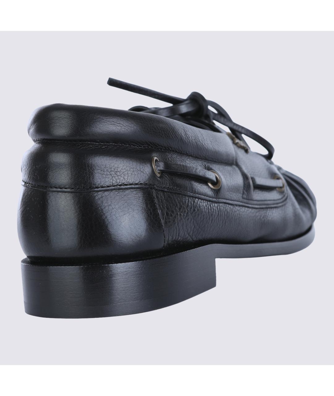 SAINT LAURENT Черные кожаные лоферы, фото 3