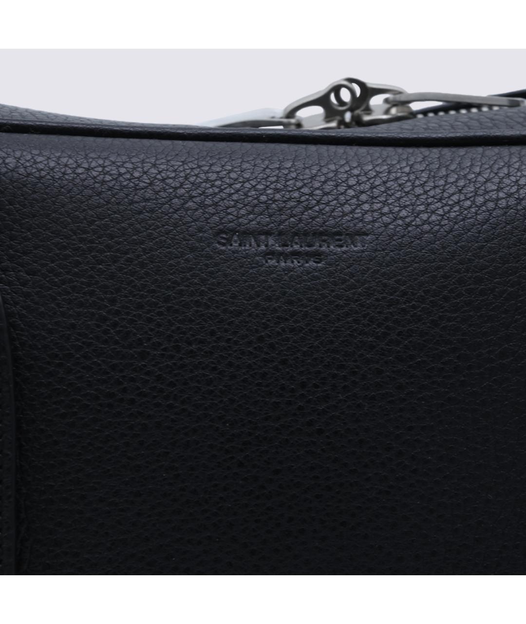 SAINT LAURENT Черный кожаный портфель, фото 4