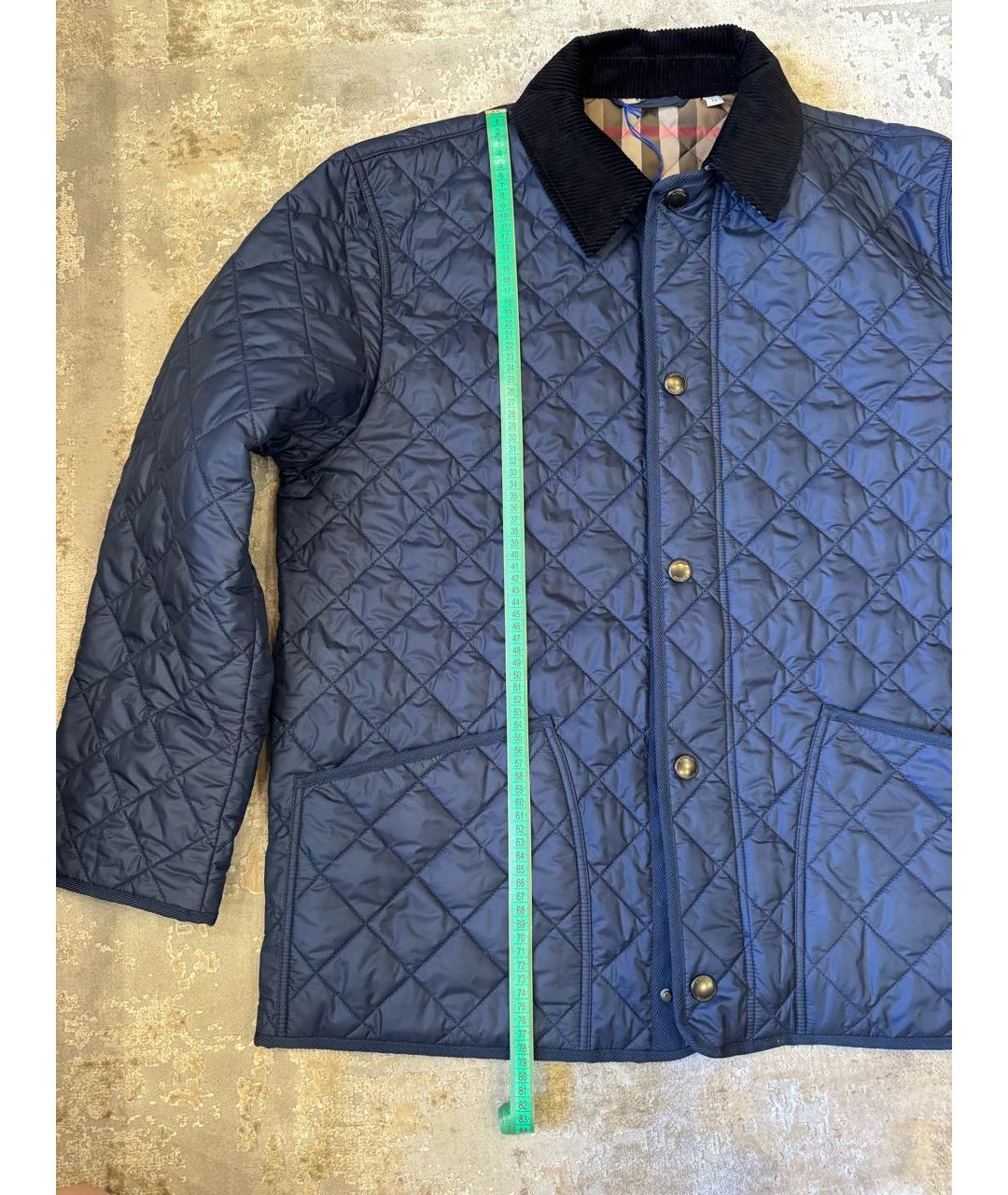 BURBERRY Темно-синяя полиэстеровая куртка, фото 6