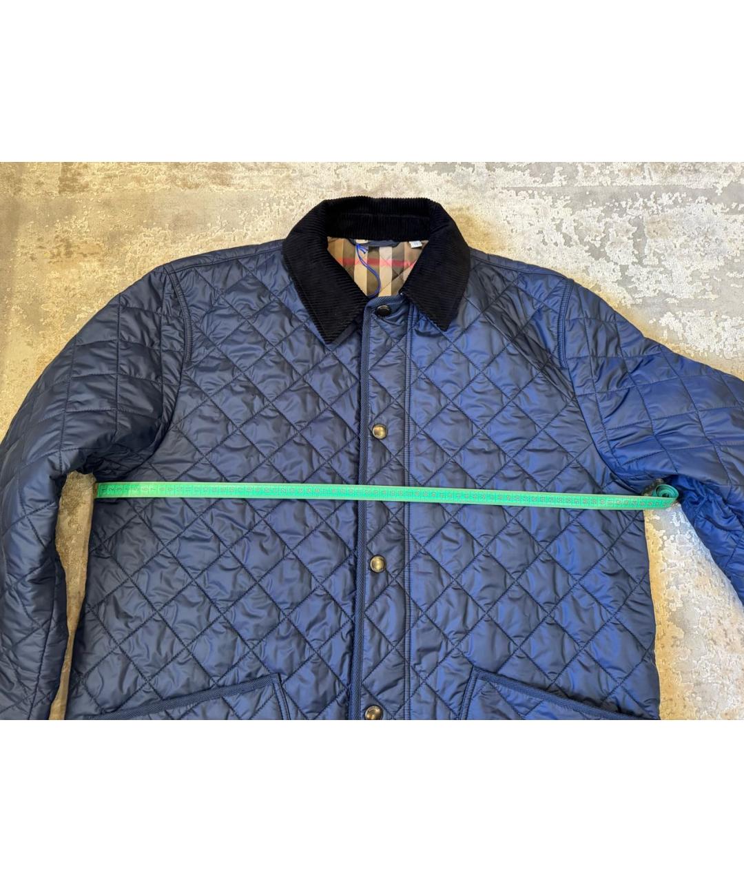 BURBERRY Темно-синяя полиэстеровая куртка, фото 7