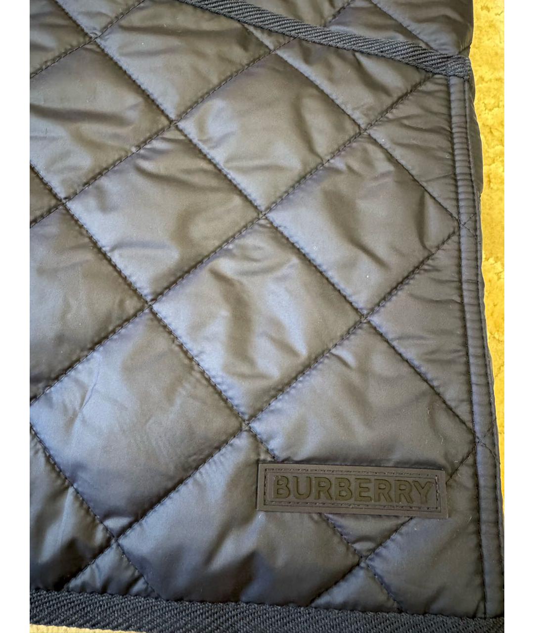 BURBERRY Темно-синяя полиэстеровая куртка, фото 5
