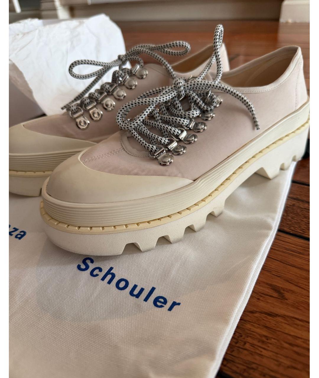 PROENZA SCHOULER Бежевые текстильные ботинки, фото 3