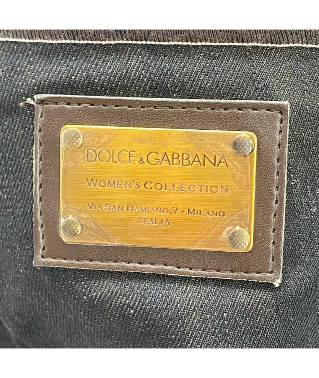DOLCE&GABBANA Черные хлопковые прямые джинсы, фото 8