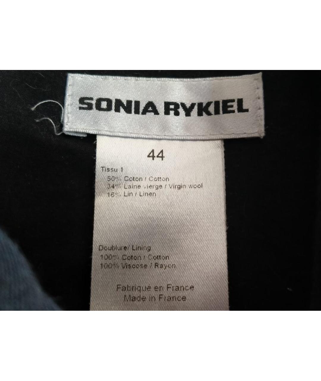 SONIA RYKIEL Черный шерстяной жакет/пиджак, фото 9