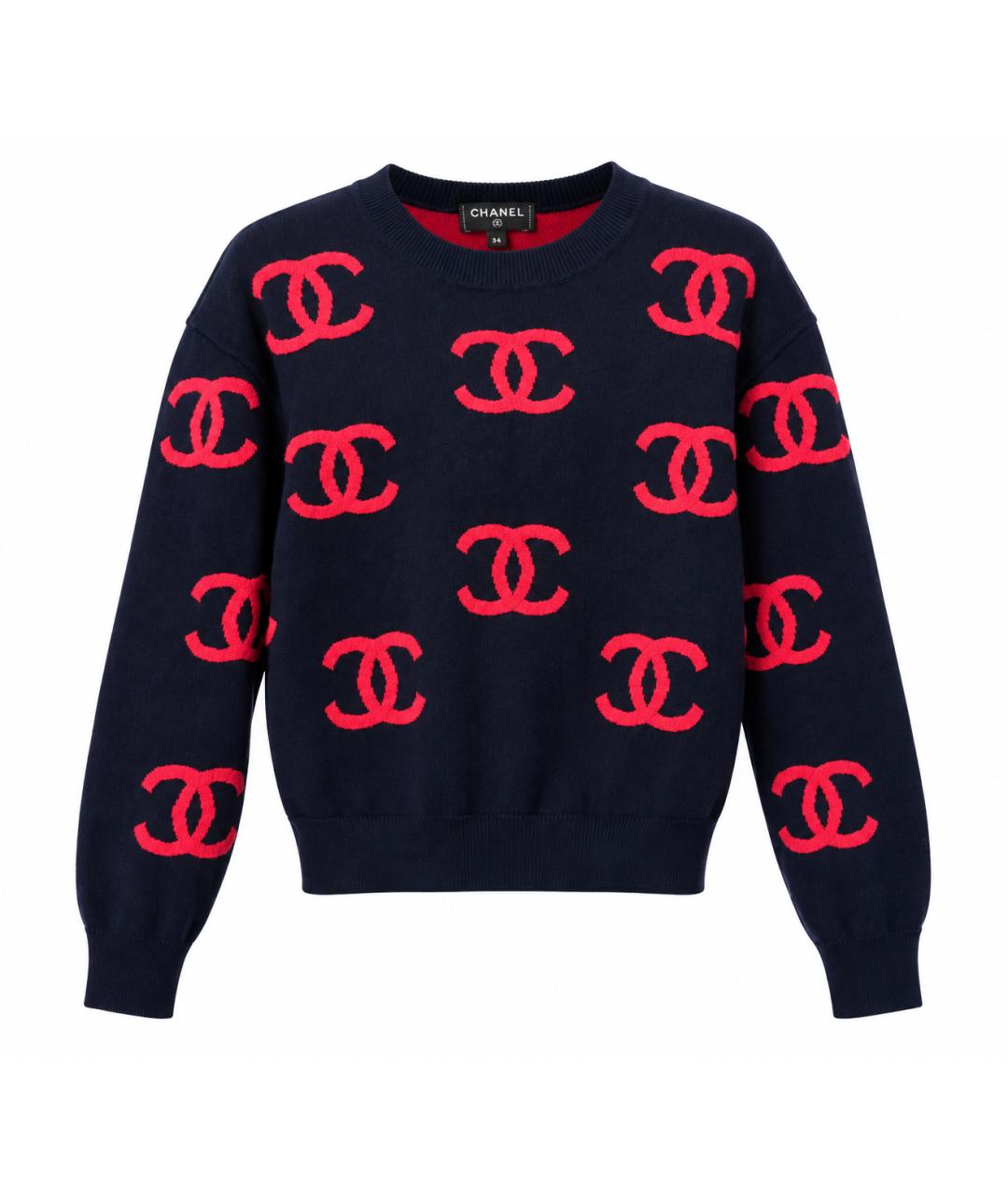 CHANEL Темно-синий кашемировый джемпер / свитер, фото 7