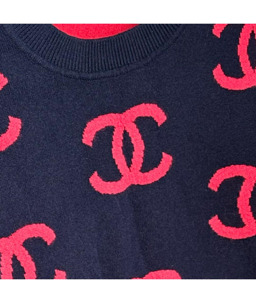 CHANEL Темно-синий кашемировый джемпер / свитер, фото 4