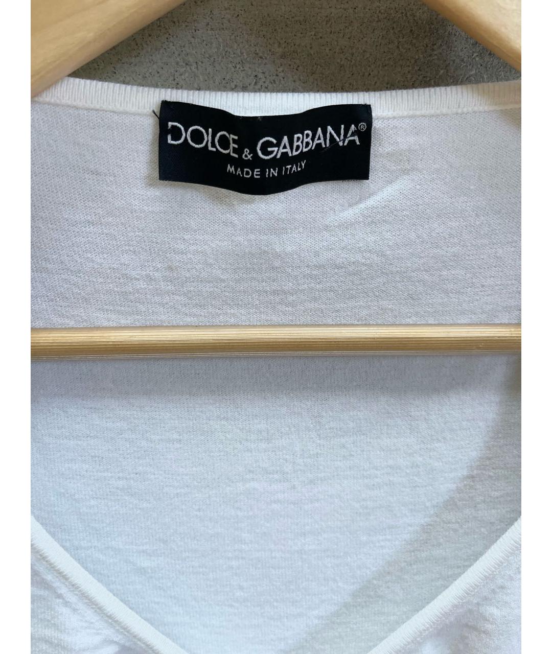DOLCE&GABBANA Белый джемпер / свитер, фото 3