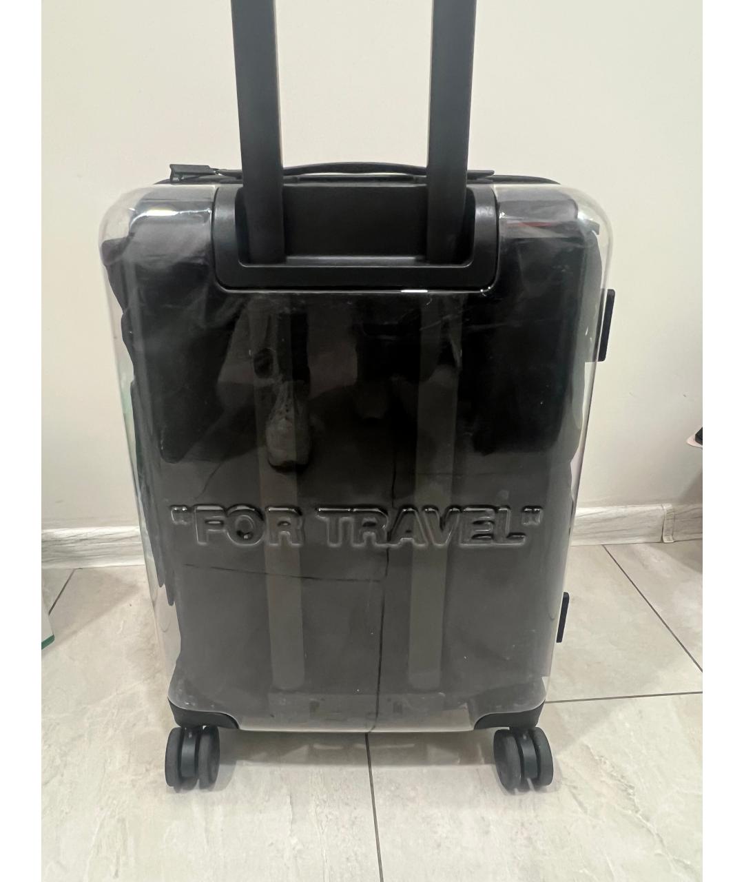 OFF-WHITE Черный чемодан, фото 3