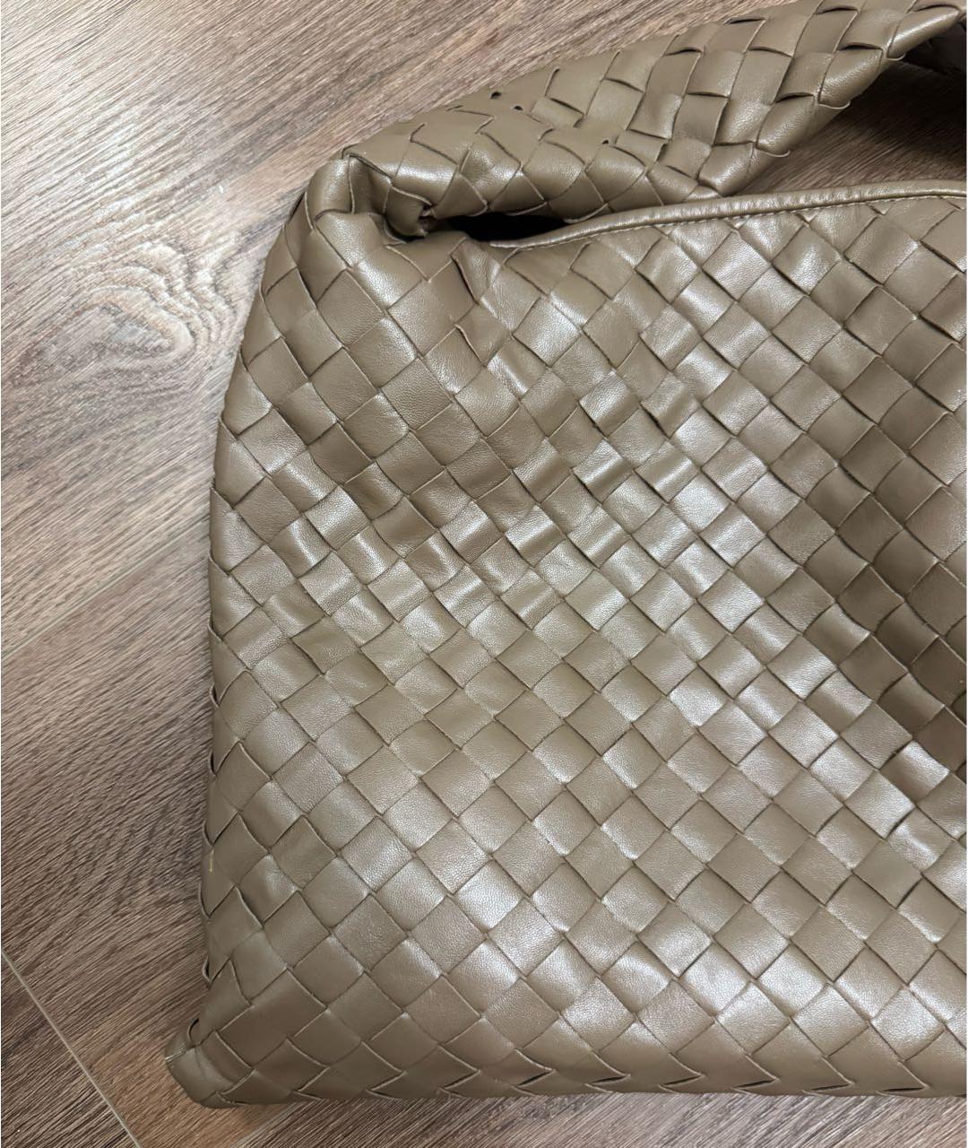 BOTTEGA VENETA Бежевая кожаная сумка тоут, фото 6