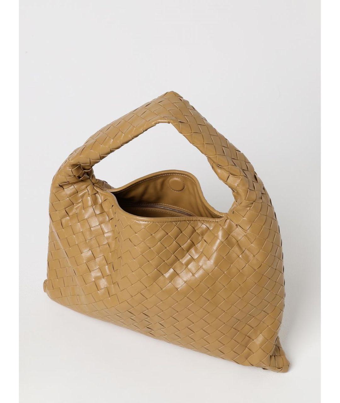 BOTTEGA VENETA Бежевая кожаная сумка тоут, фото 7