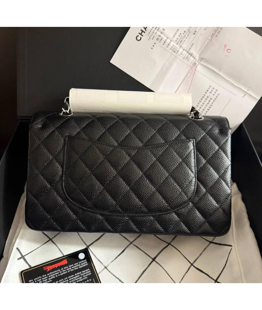CHANEL Черная кожаная сумка через плечо, фото 4