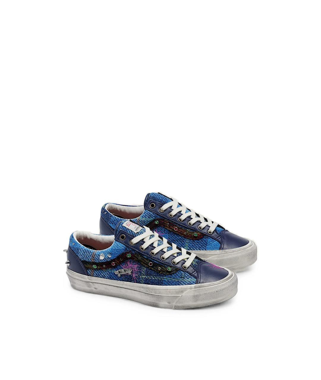 VANS Синие текстильные низкие кроссовки / кеды, фото 2