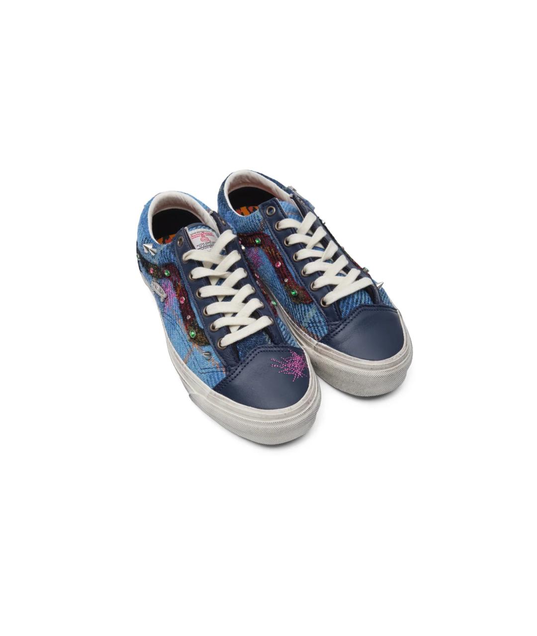 VANS Синие текстильные низкие кроссовки / кеды, фото 3