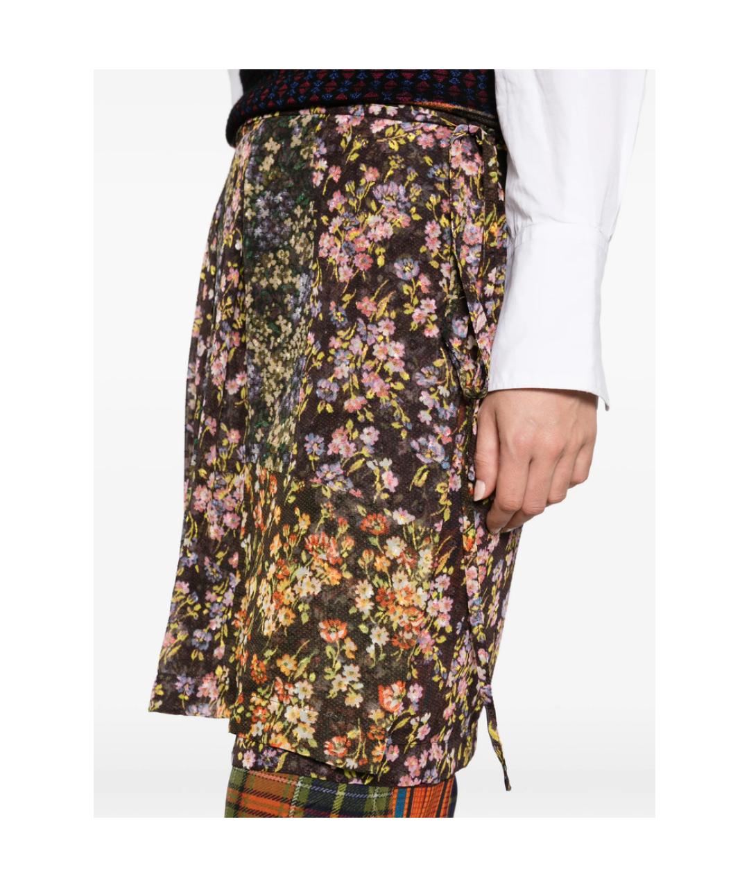 DRIES VAN NOTEN Мульти полиэстеровые прямые брюки, фото 2