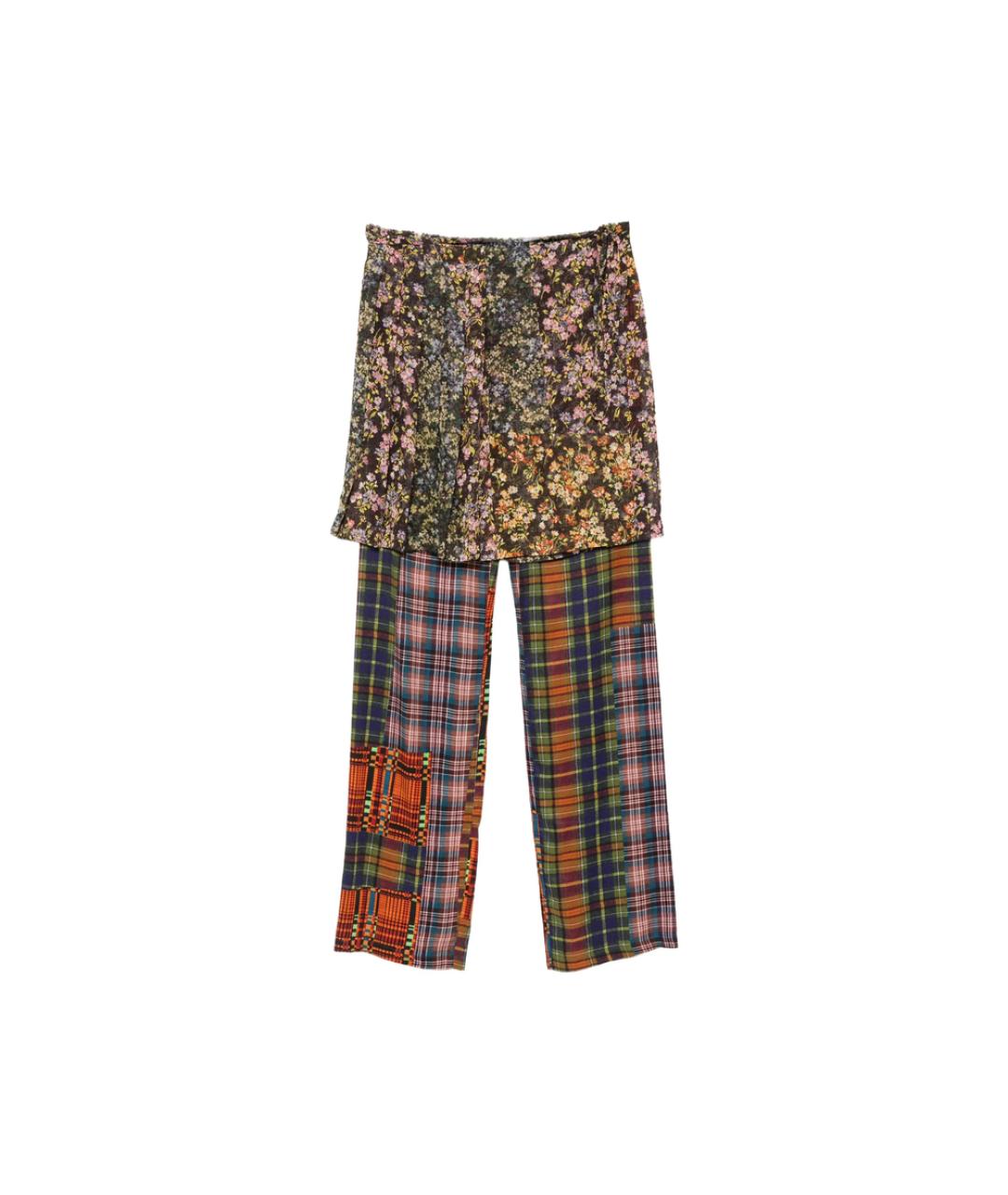 DRIES VAN NOTEN Мульти полиэстеровые прямые брюки, фото 6