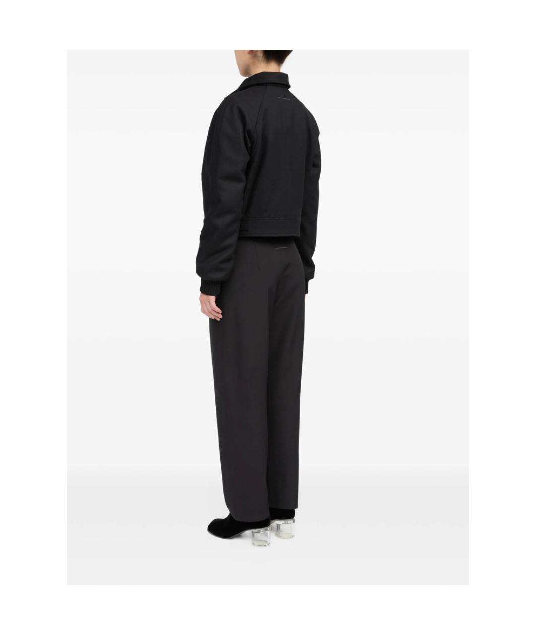 MM6 MAISON MARGIELA Черная шерстяная куртка, фото 2