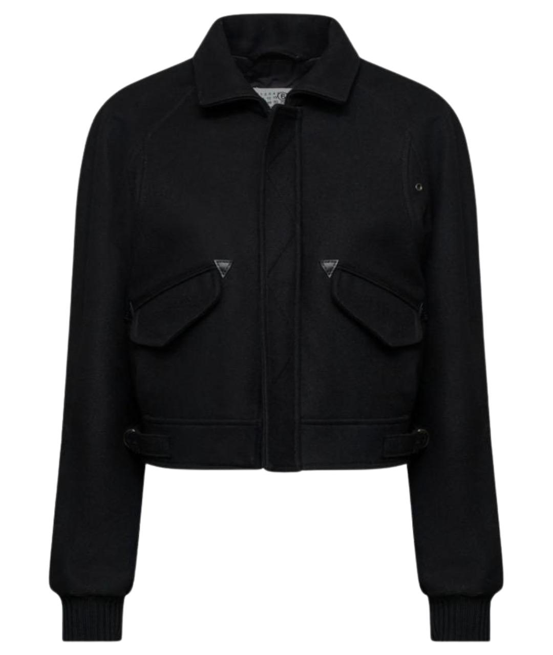 MM6 MAISON MARGIELA Черная шерстяная куртка, фото 1