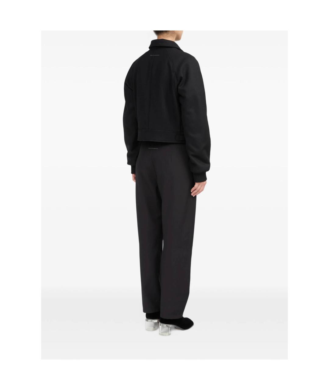 MM6 MAISON MARGIELA Черная шерстяная куртка, фото 4