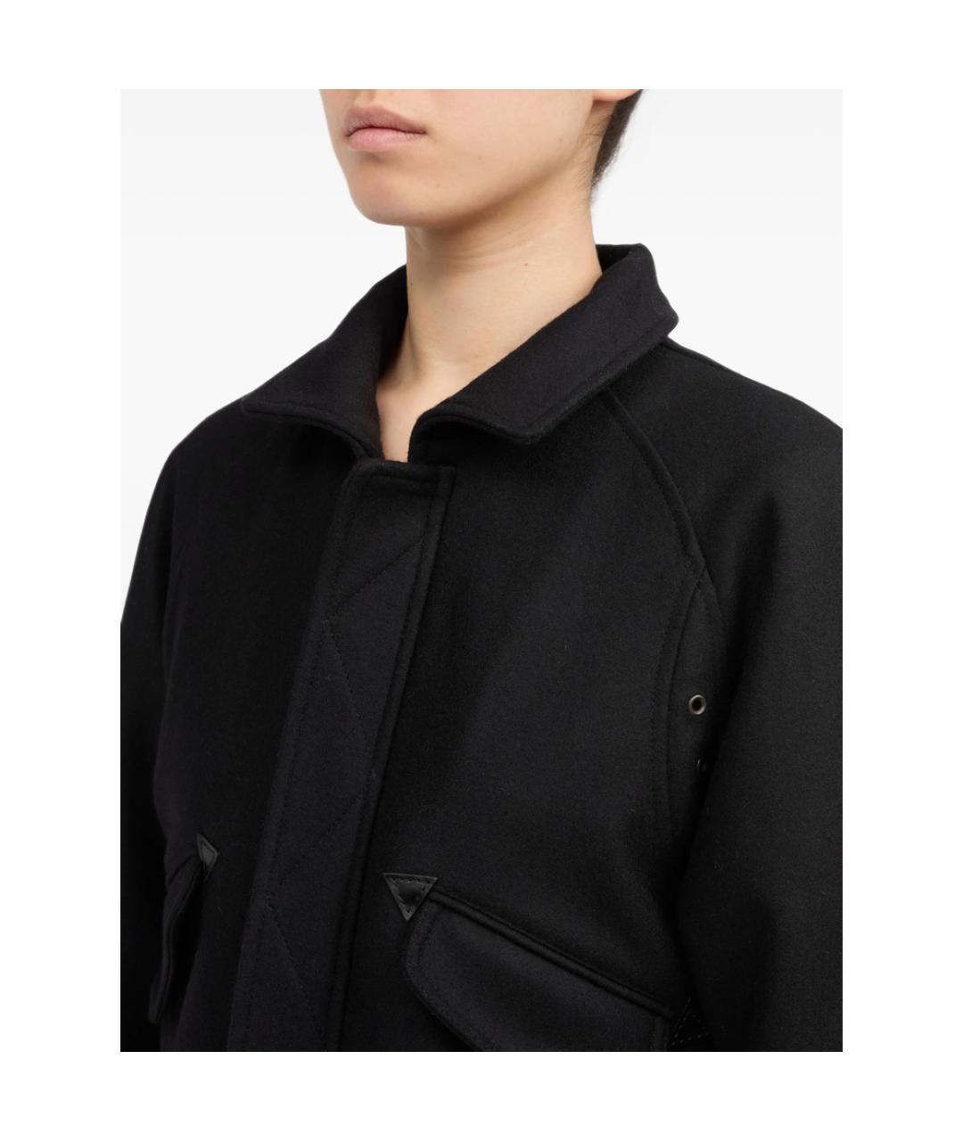 MM6 MAISON MARGIELA Черная шерстяная куртка, фото 6