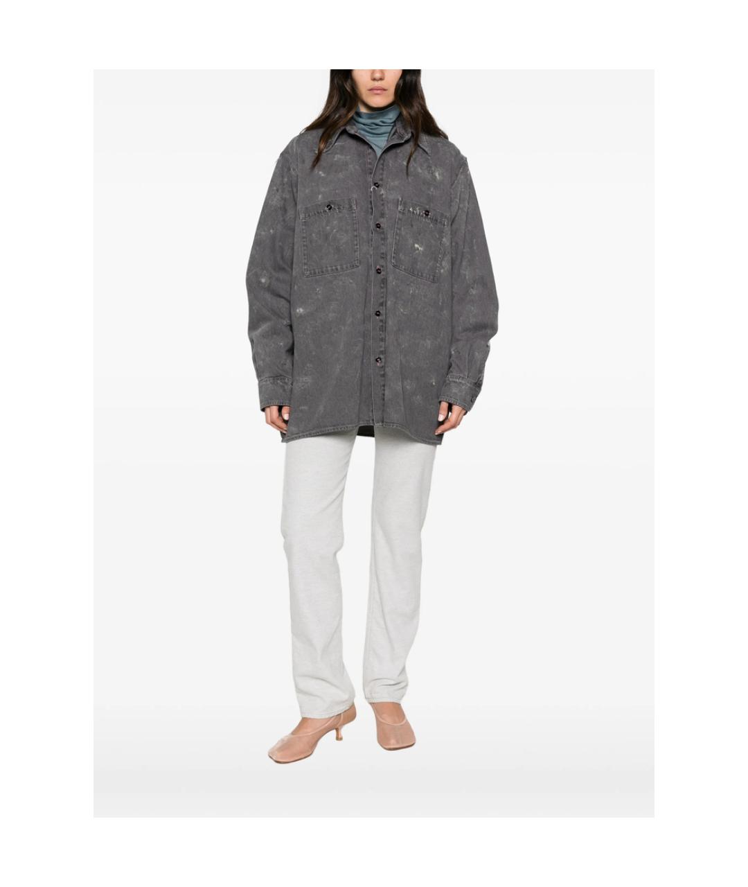MM6 MAISON MARGIELA Серая хлопковая куртка, фото 2
