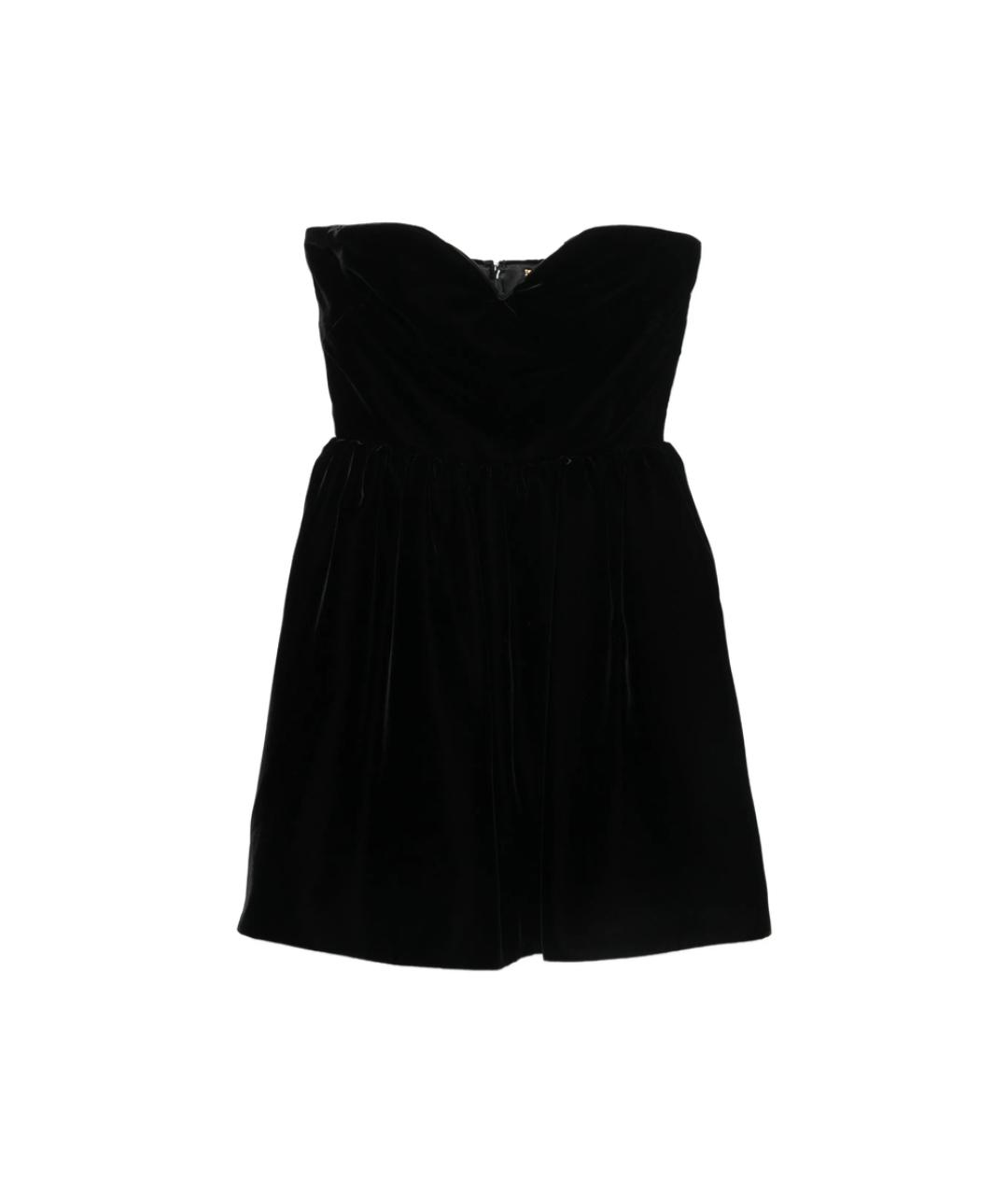 SAINT LAURENT Черное вискозное коктейльное платье, фото 6
