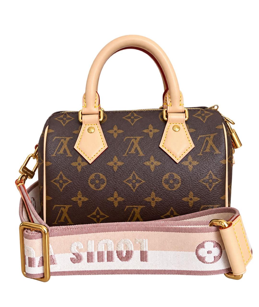 LOUIS VUITTON Коричневая сумка с короткими ручками из канвы, фото 6