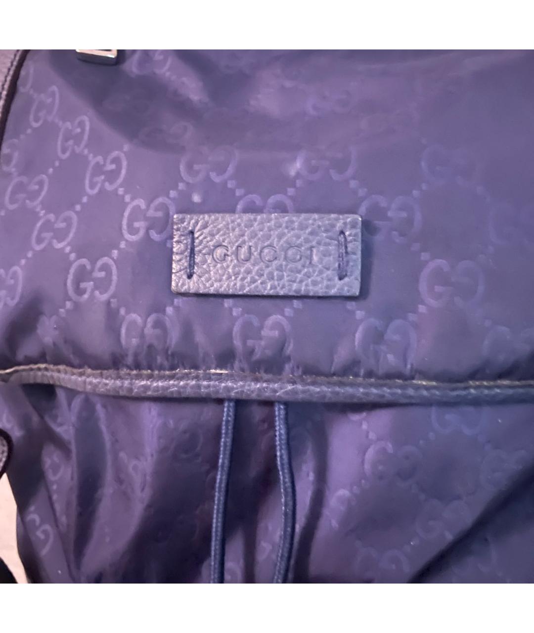 GUCCI Синий нейлоновый рюкзак, фото 2