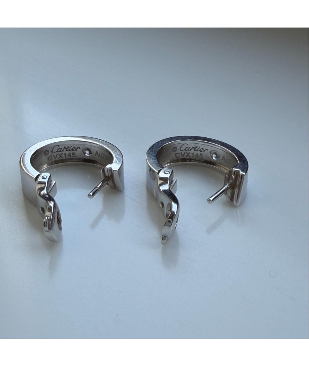 CARTIER Серебряные серьги из белого золота, фото 2