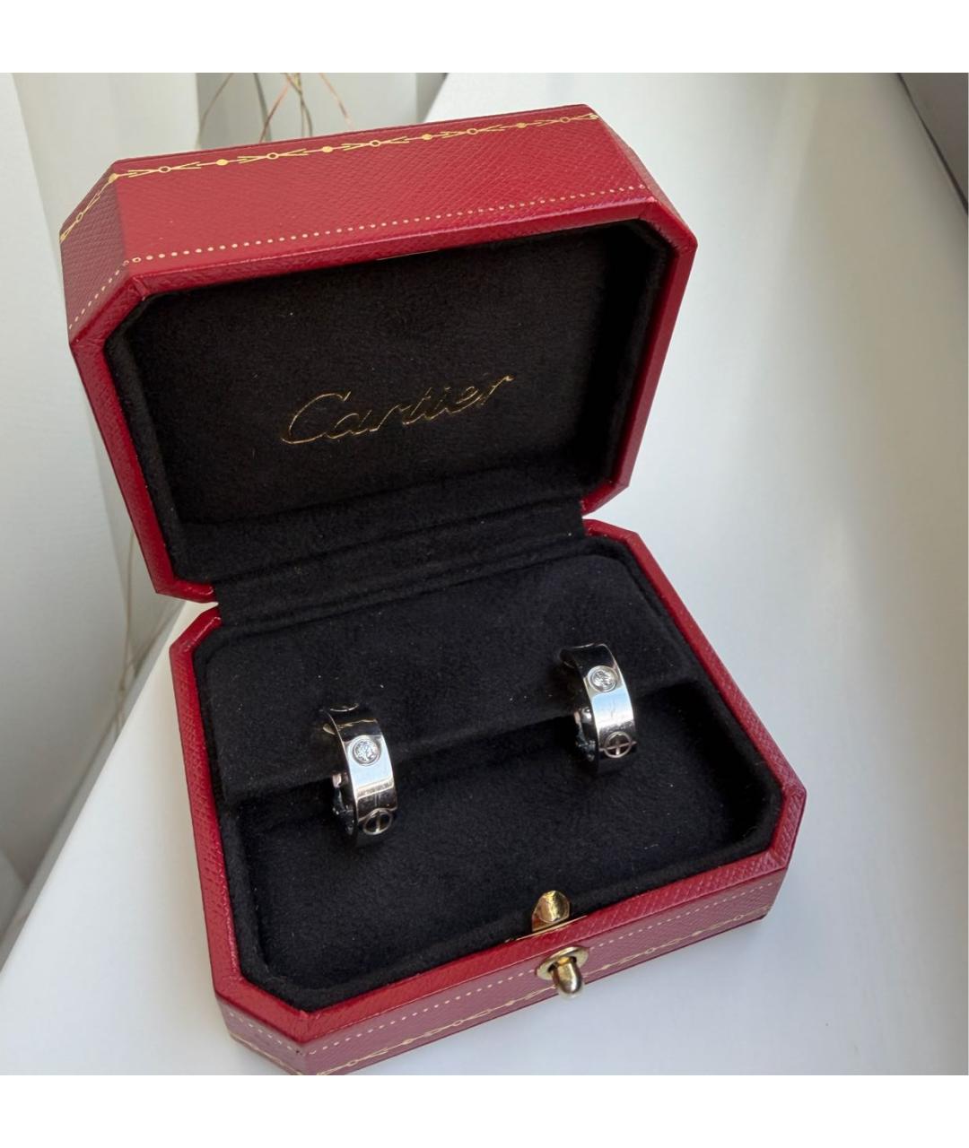 CARTIER Серебряные серьги из белого золота, фото 3