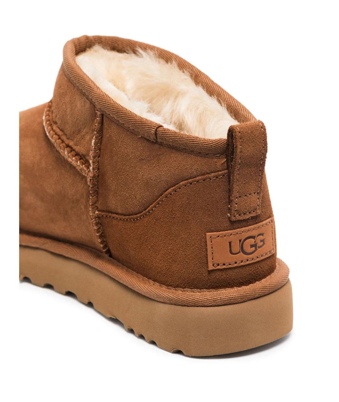 UGG Коричневые замшевые полусапоги, фото 3