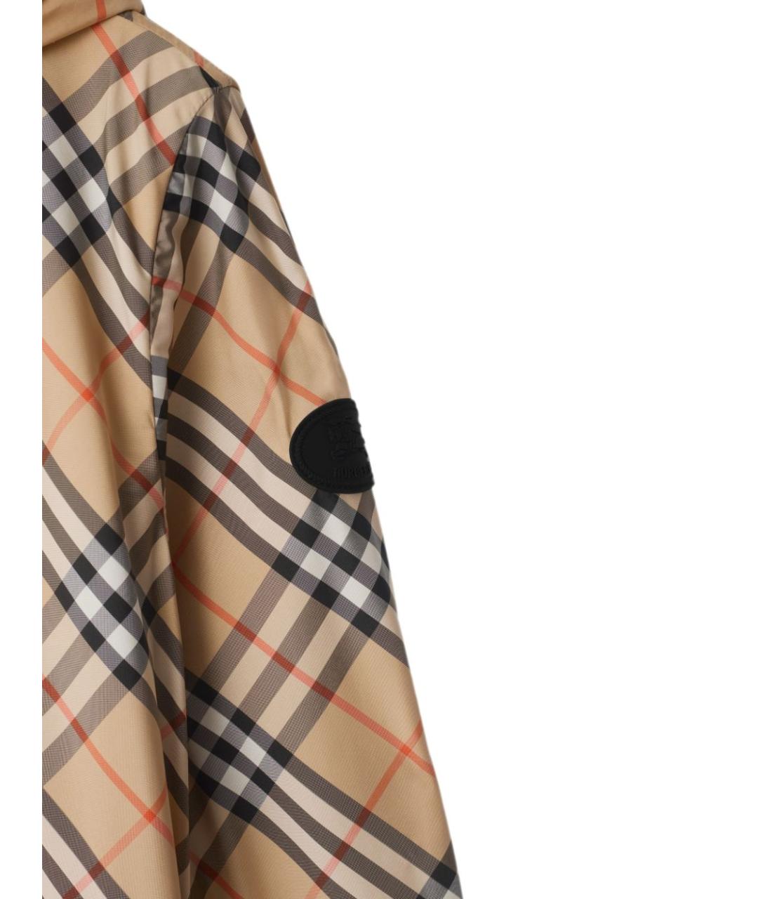 BURBERRY Бежевая полиэстеровая куртка, фото 2