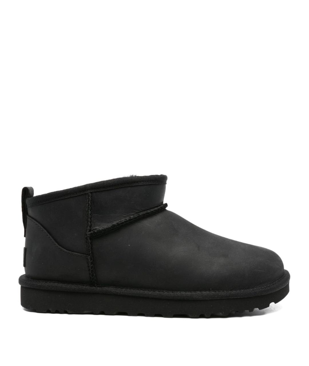 UGG Черные кожаные полусапоги, фото 5