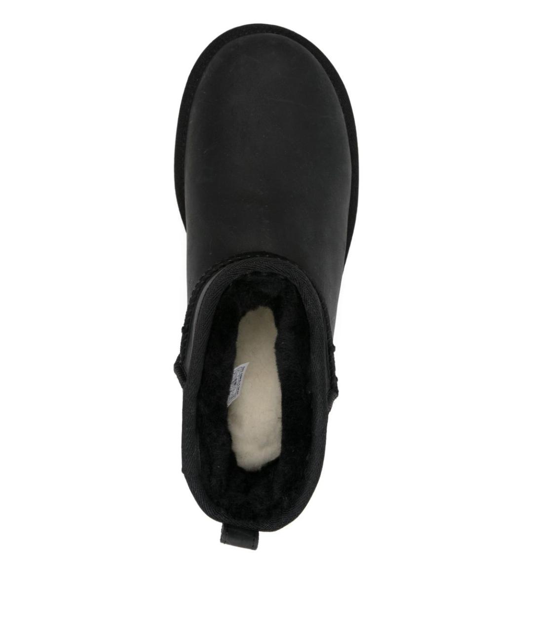 UGG Черные кожаные полусапоги, фото 4