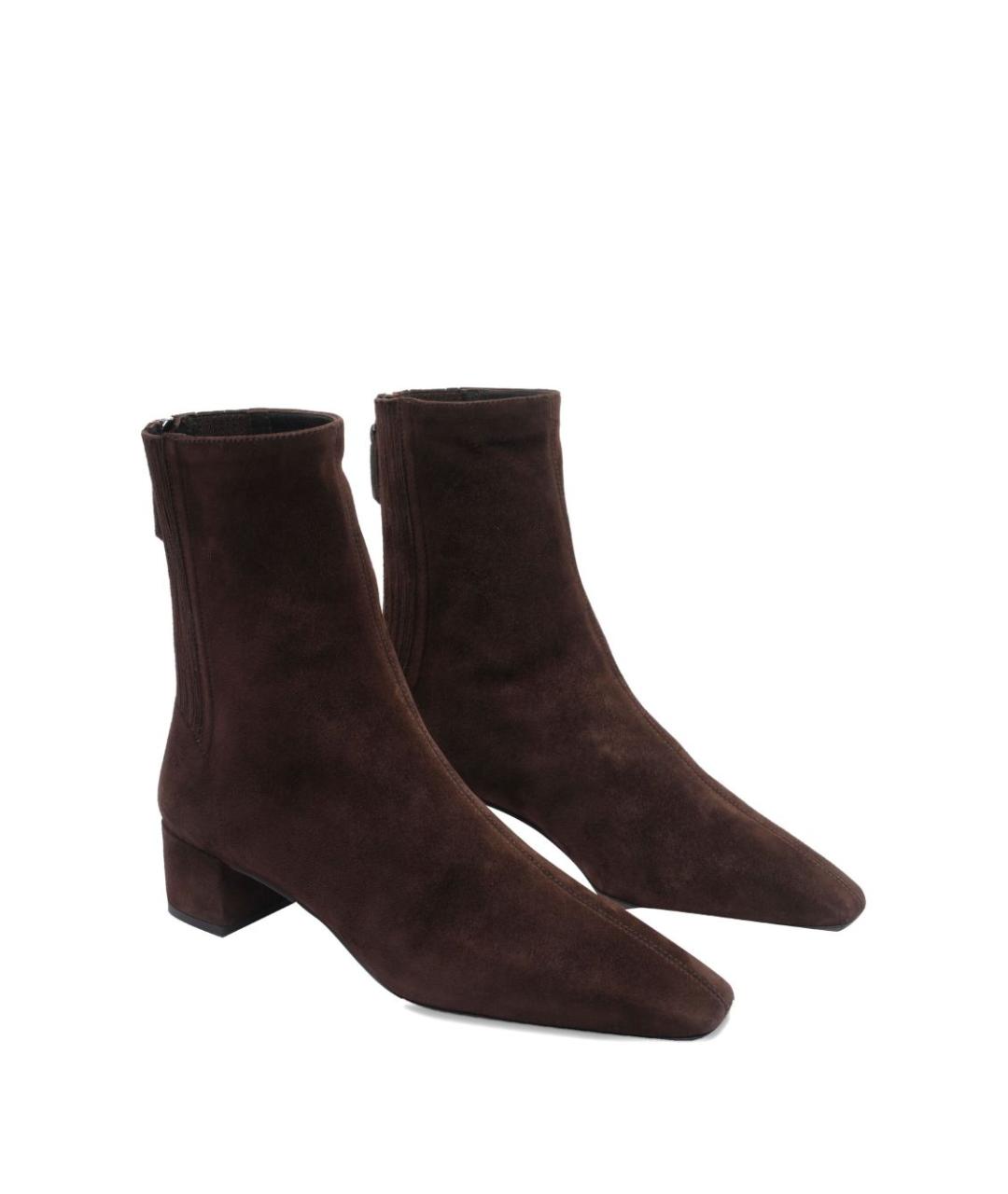 AQUAZZURA Коричневые замшевые ботильоны, фото 2