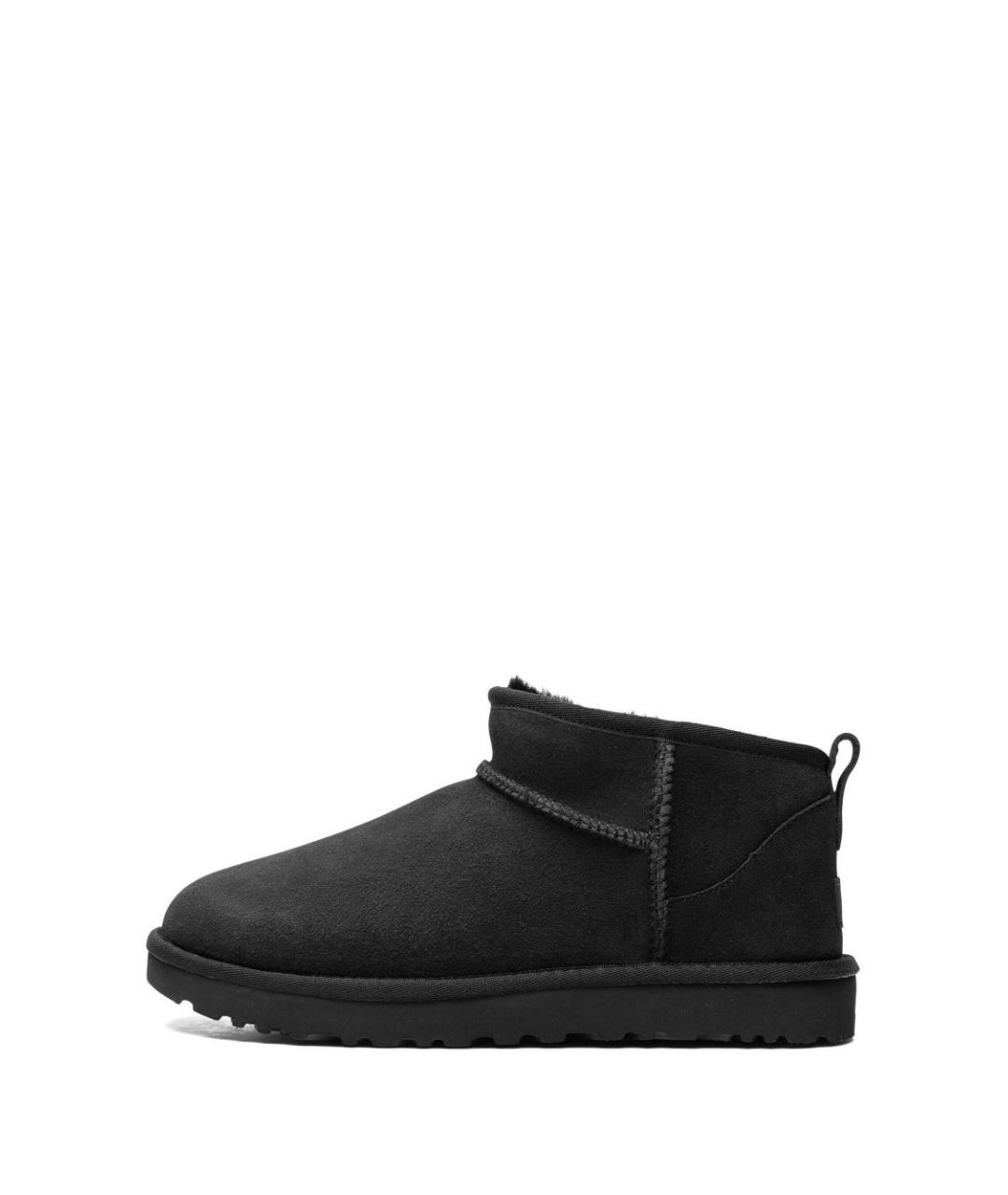 UGG Черные кожаные полусапоги, фото 4