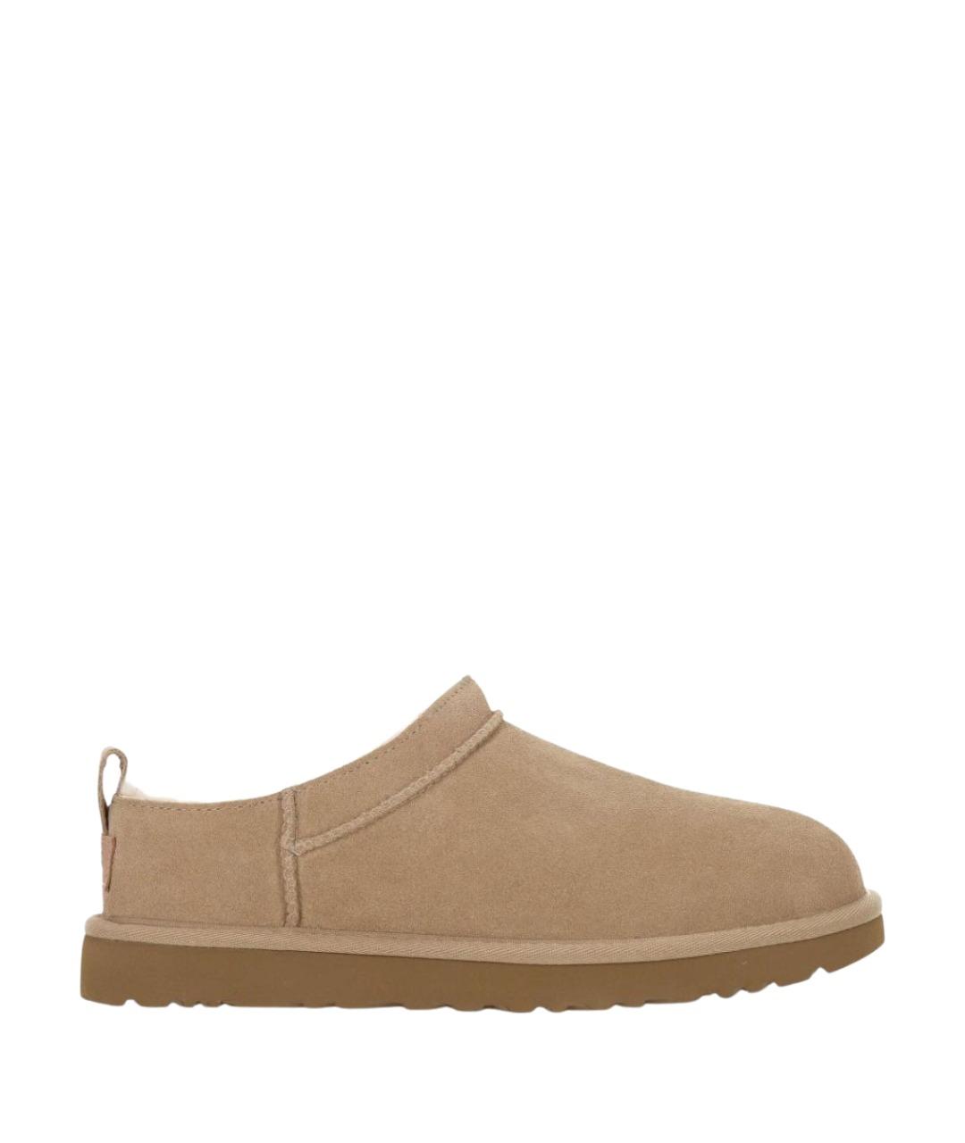 UGG Бежевые замшевые сабо, фото 1