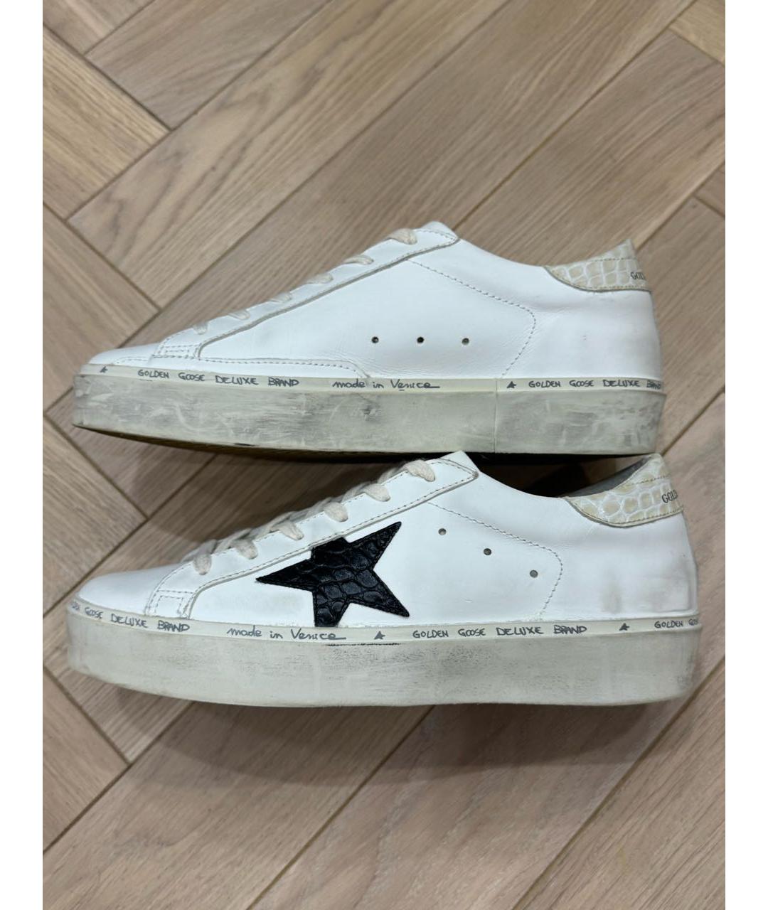 GOLDEN GOOSE Белые кожаные кеды, фото 9