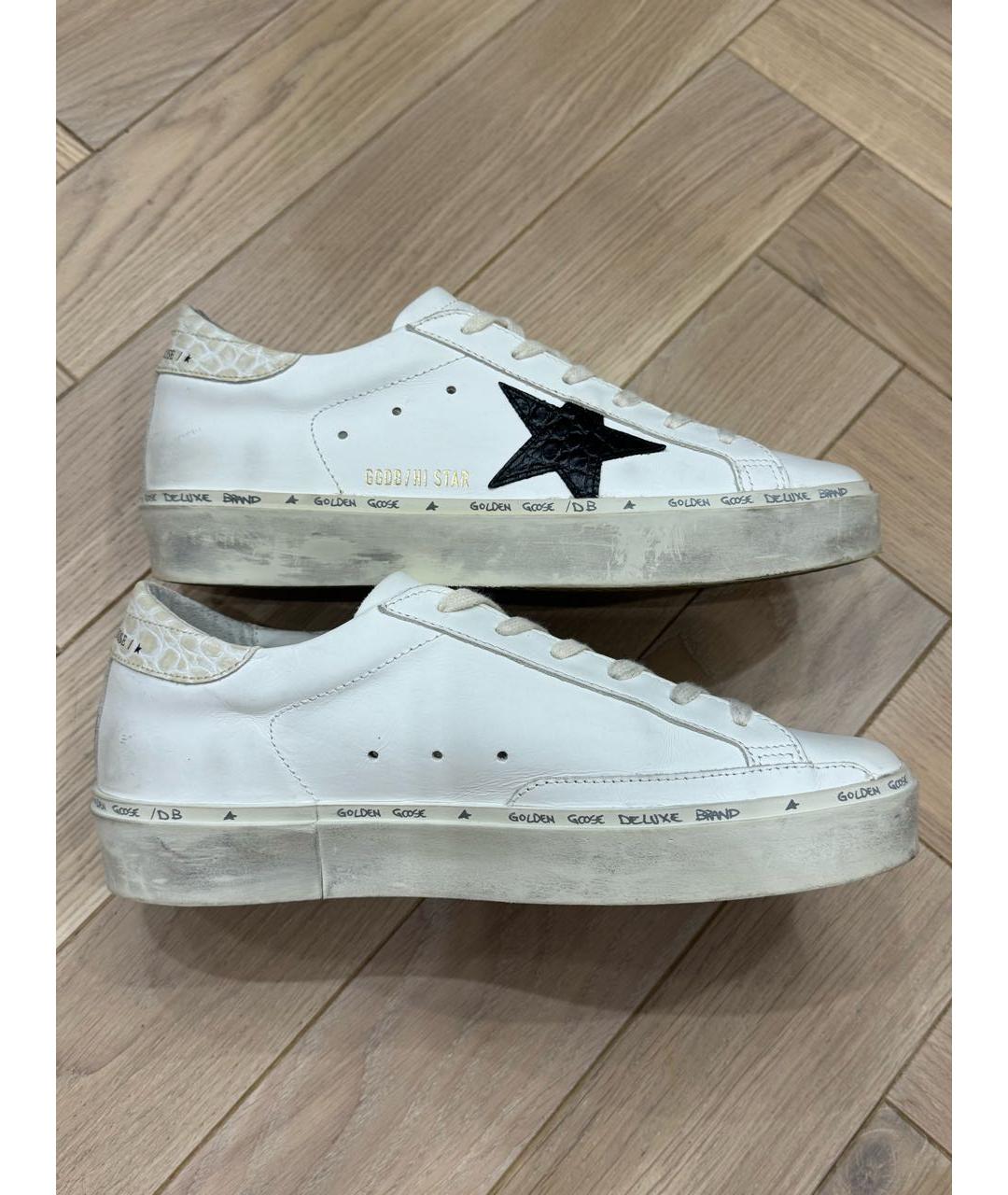 GOLDEN GOOSE Белые кожаные кеды, фото 4