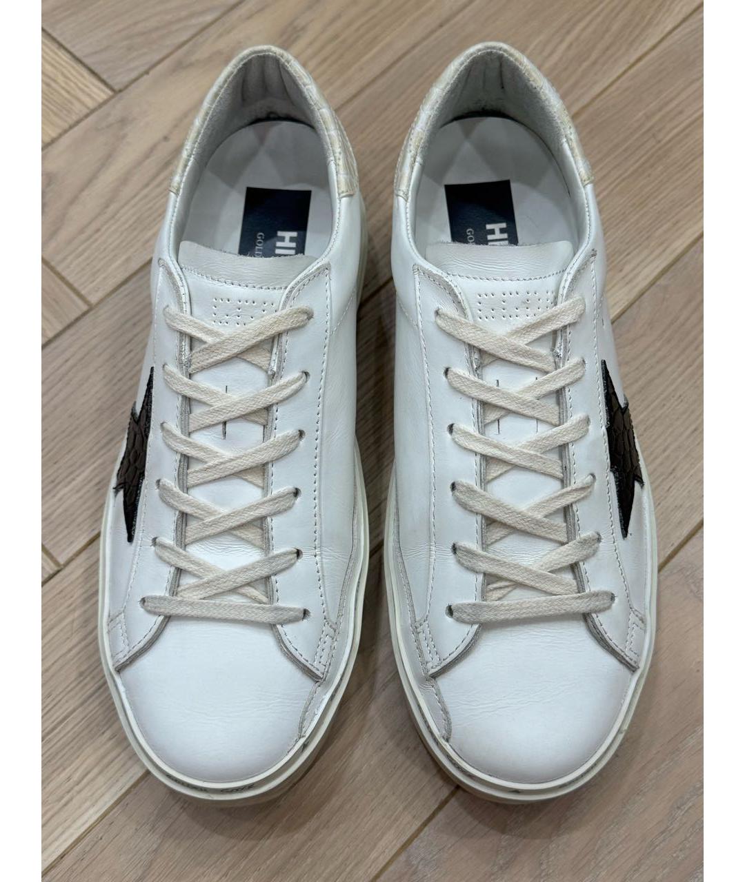 GOLDEN GOOSE Белые кожаные кеды, фото 2