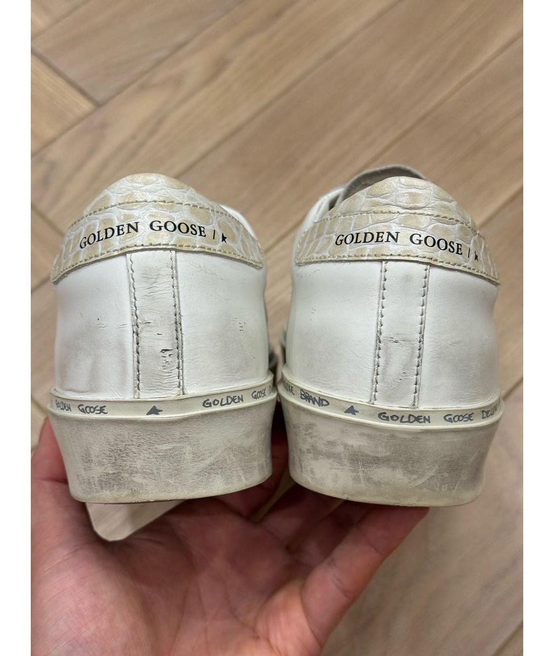 GOLDEN GOOSE Белые кожаные кеды, фото 5