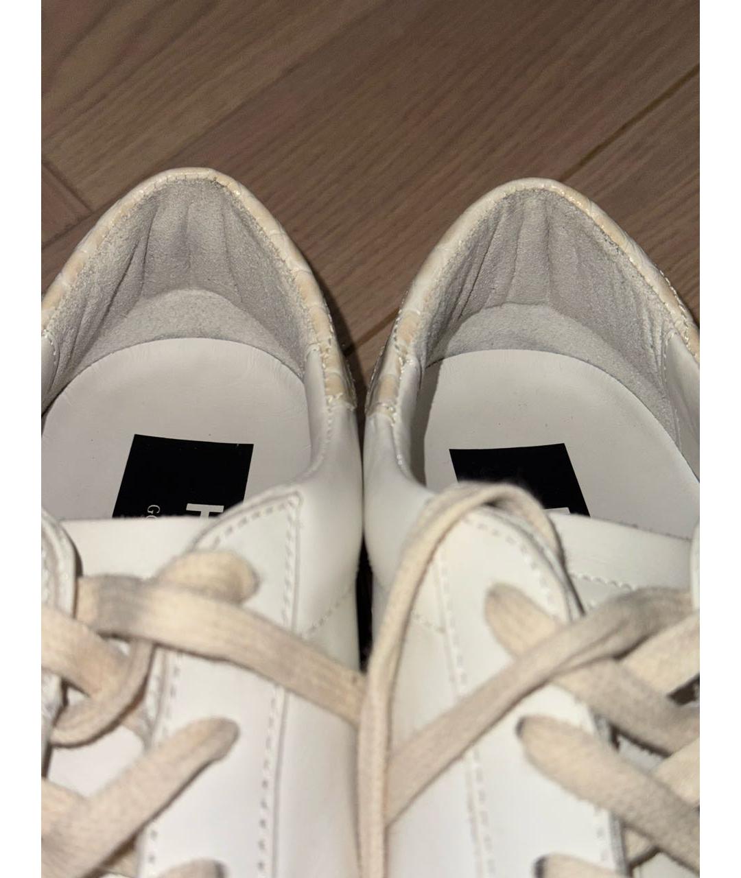 GOLDEN GOOSE Белые кожаные кеды, фото 6