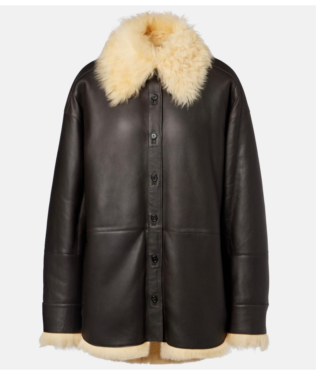 ACNE STUDIOS Коричневая кожаная дубленка, фото 10