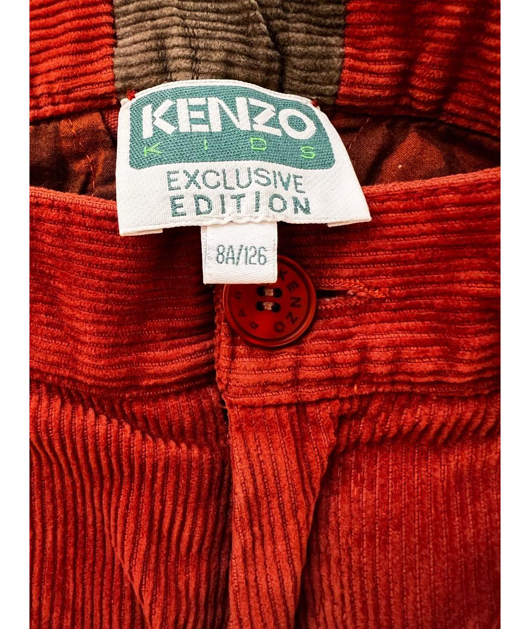 KENZO Коралловые хлопковые брюки и шорты, фото 4