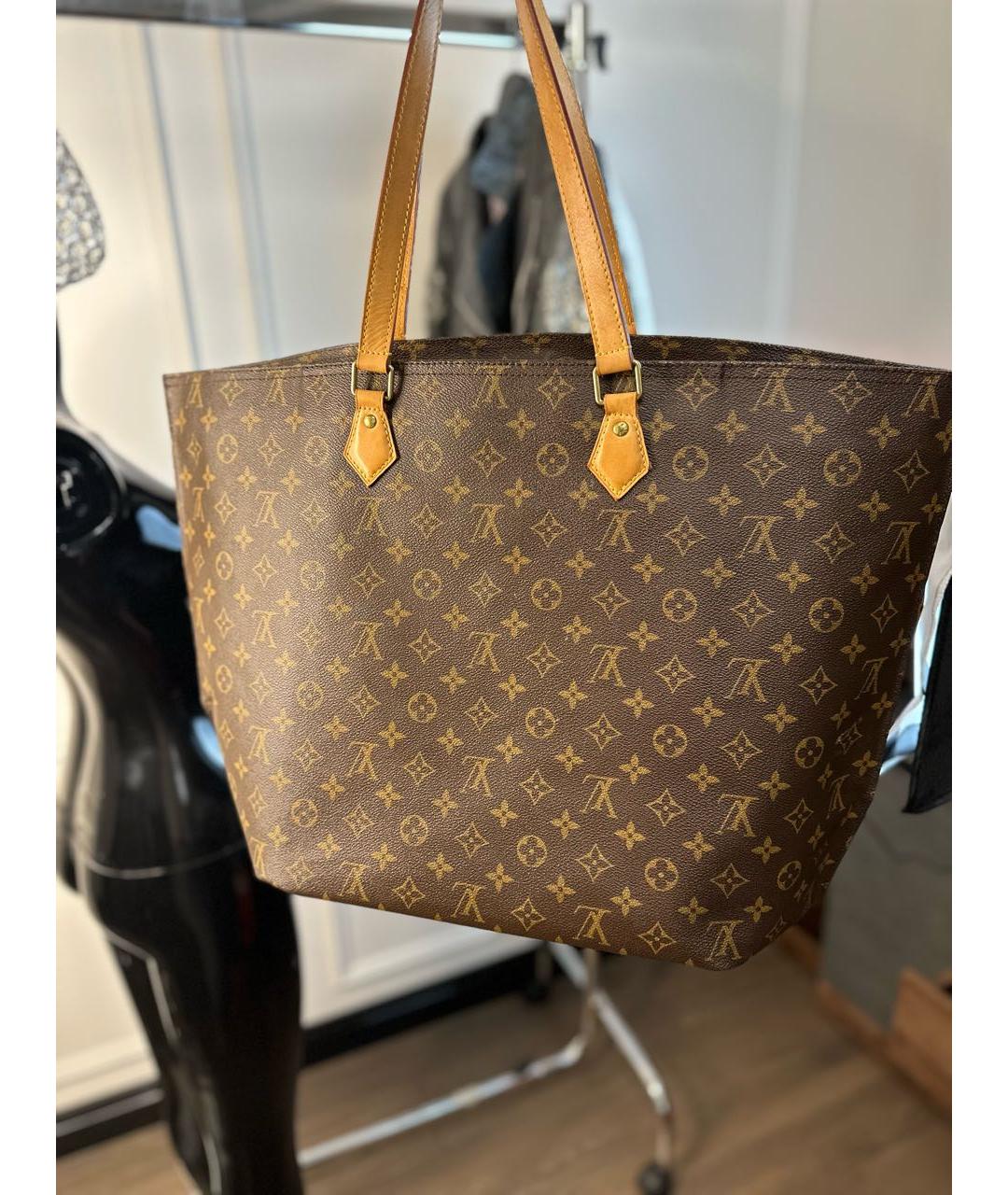 LOUIS VUITTON Коричневая кожаная сумка через плечо, фото 5