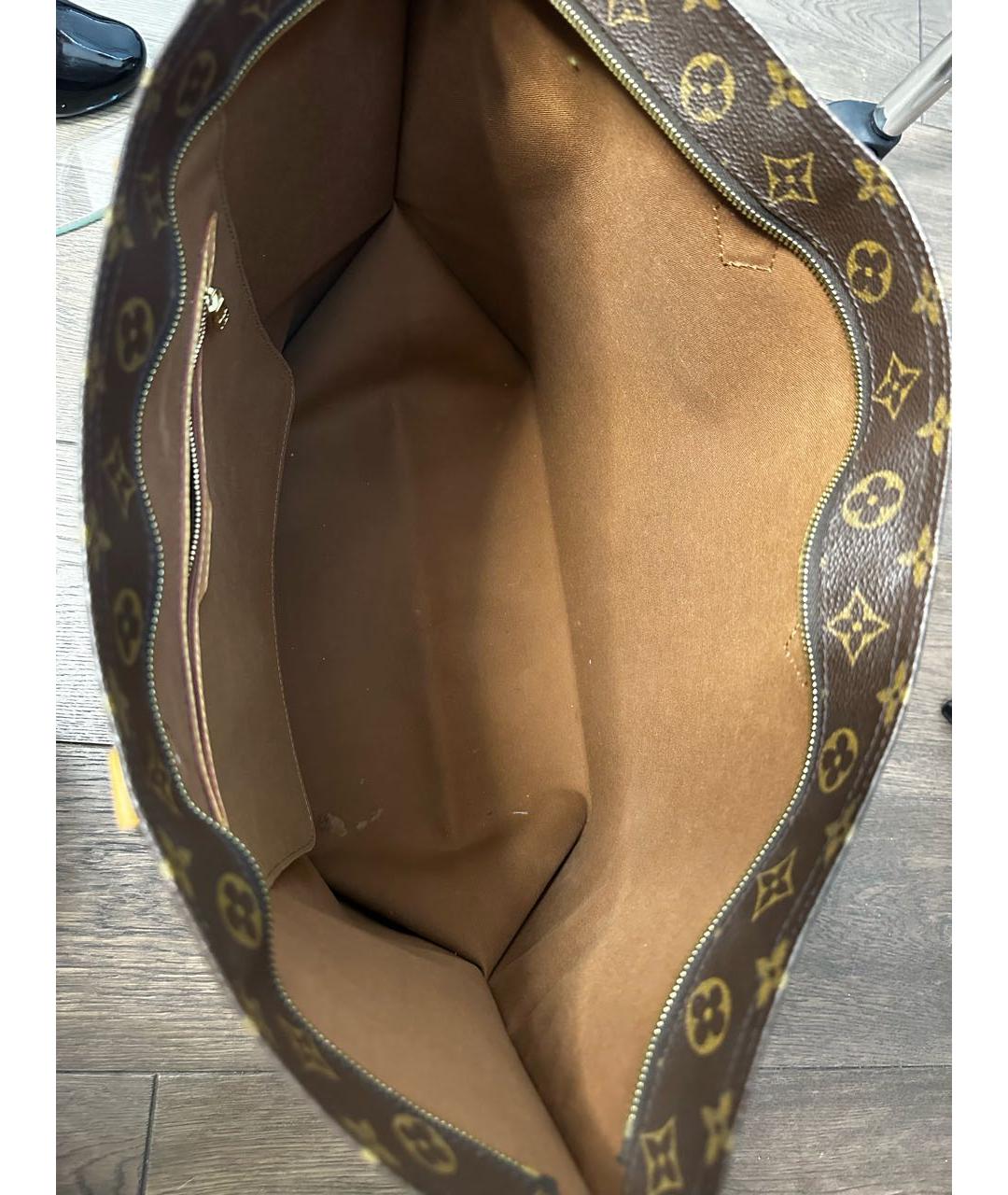 LOUIS VUITTON Коричневая кожаная сумка через плечо, фото 3