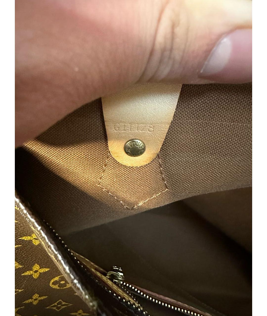 LOUIS VUITTON Коричневая кожаная сумка через плечо, фото 4