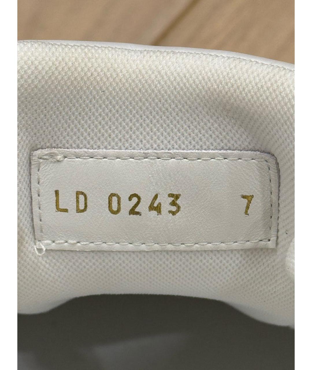 LOUIS VUITTON Зеленые кожаные низкие кроссовки / кеды, фото 6