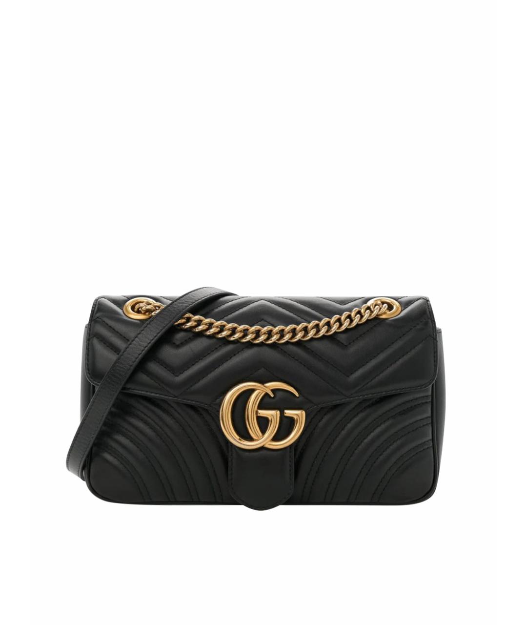 GUCCI Черная кожаная сумка через плечо, фото 1