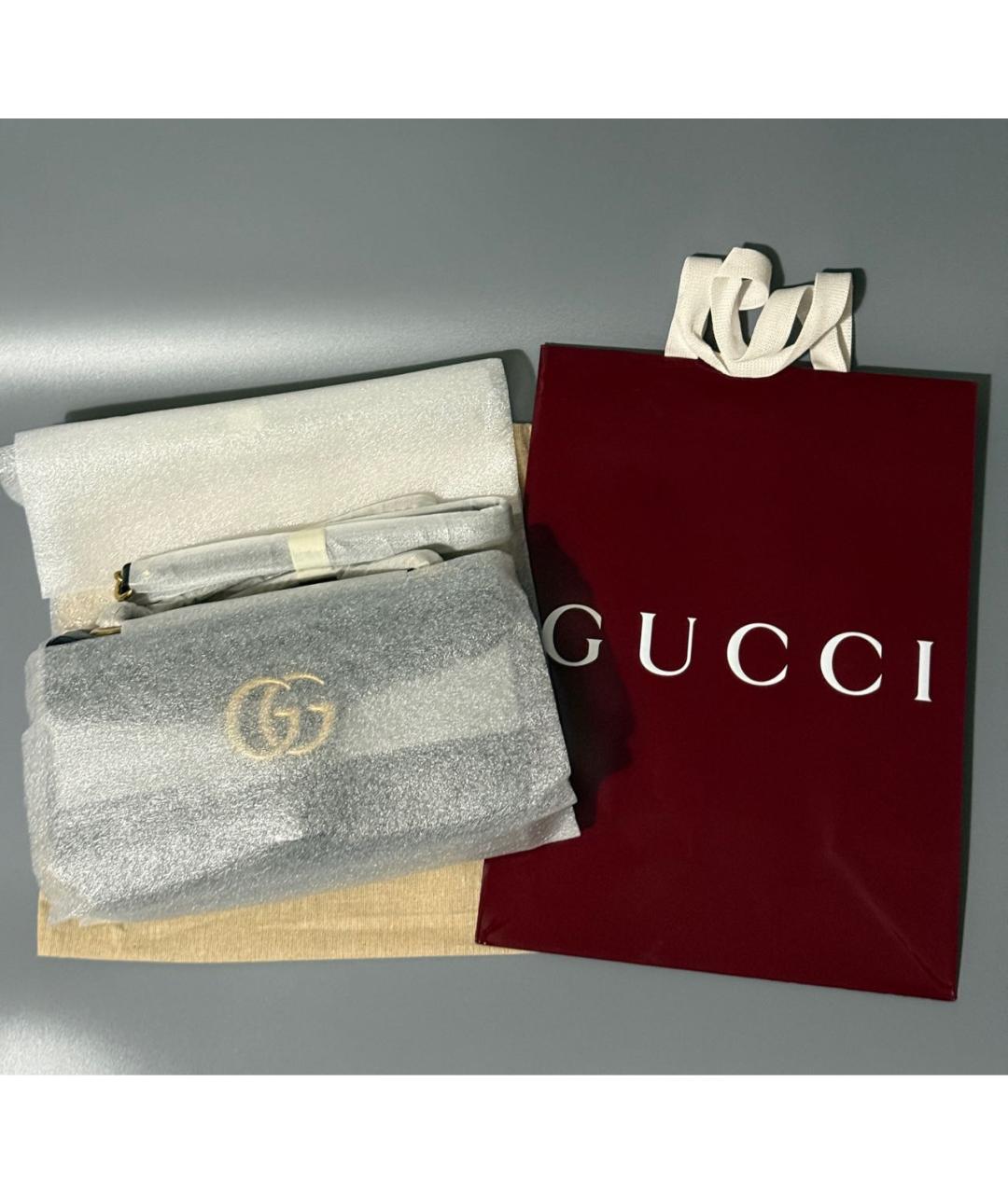 GUCCI Черная кожаная сумка через плечо, фото 8